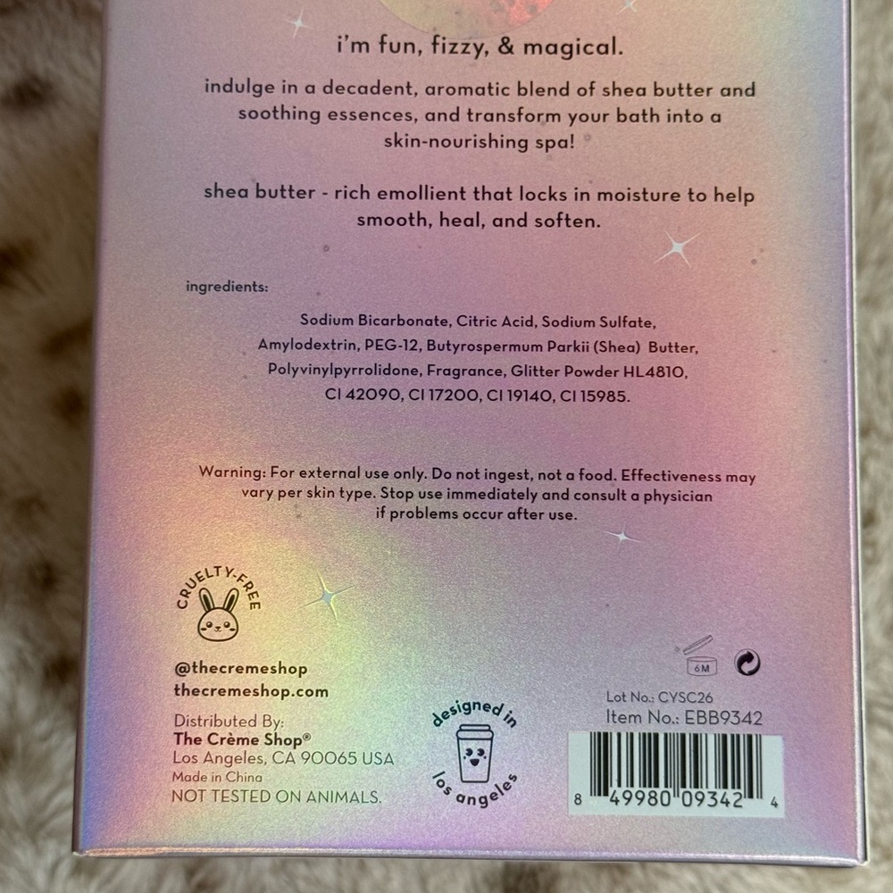 Aromatherapy Heart-Shaped “Unicorn Candy” Bath Bomb New in Box - Picture 3 of 4